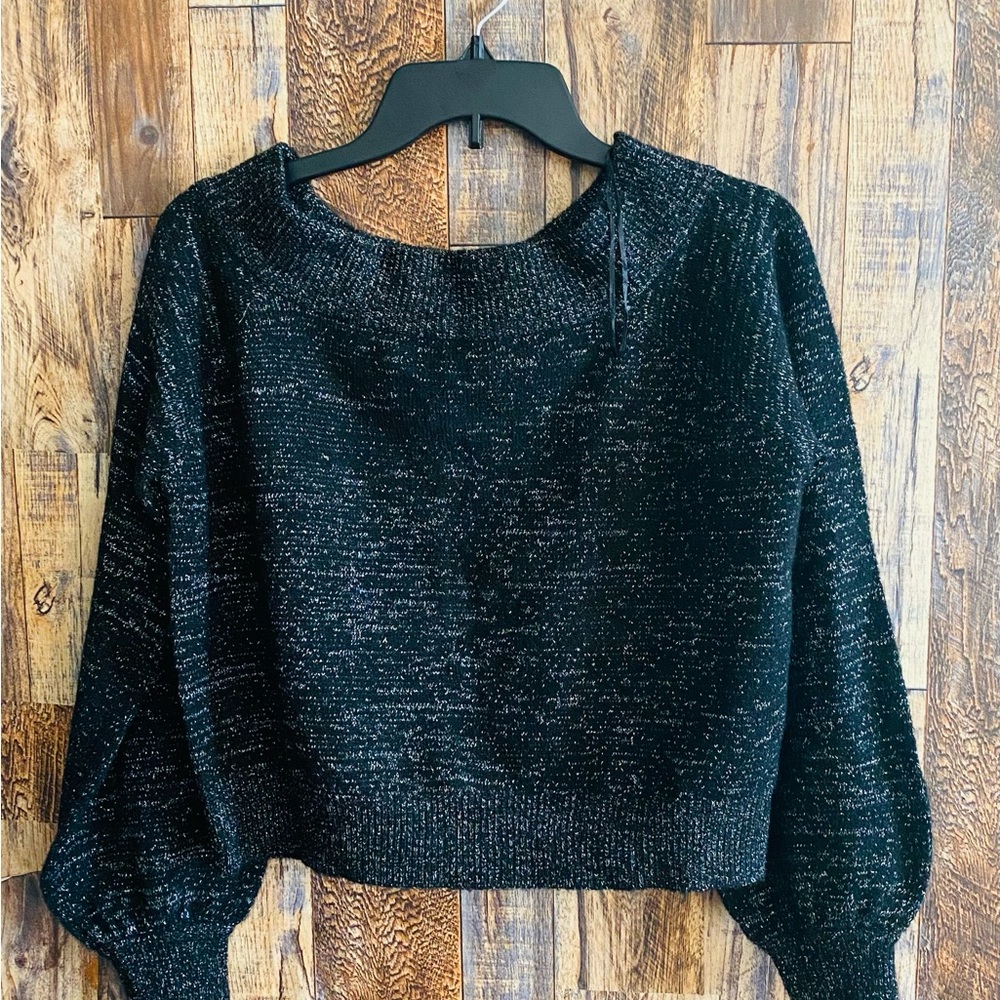 Divided kids sheer long sleeve sweater size small